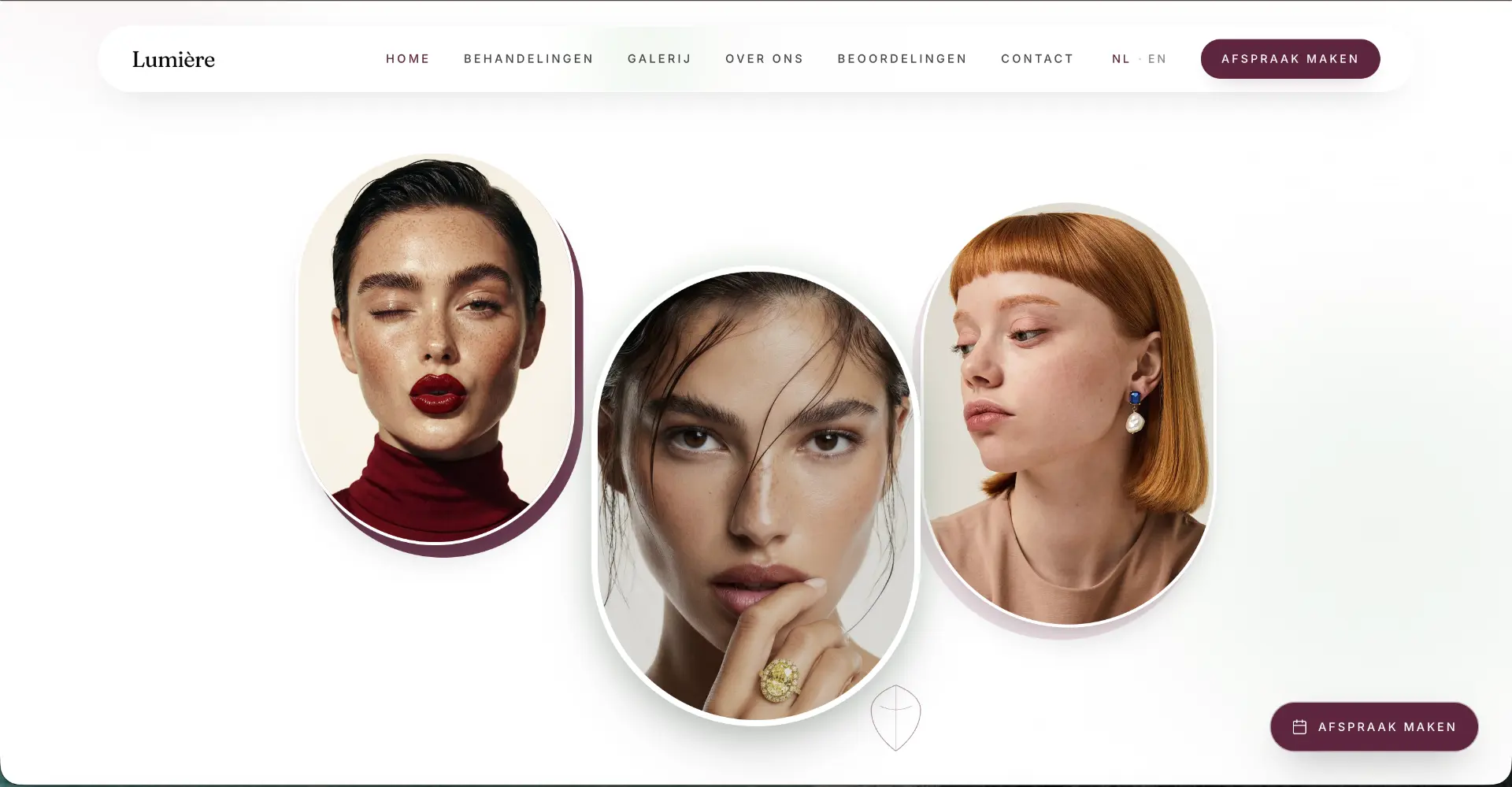Preview of the Lumière salon website
